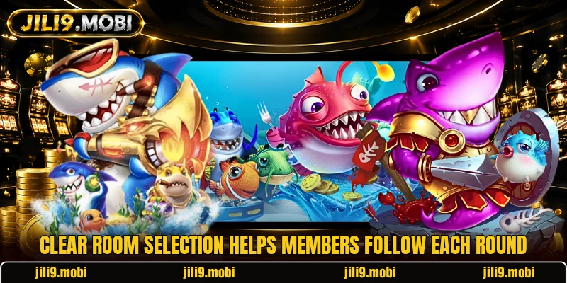 Clear room selection helps members follow each round