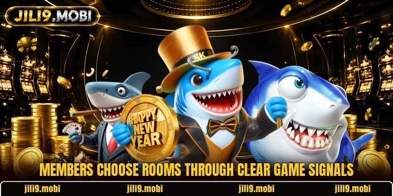 Members choose rooms through clear game signals