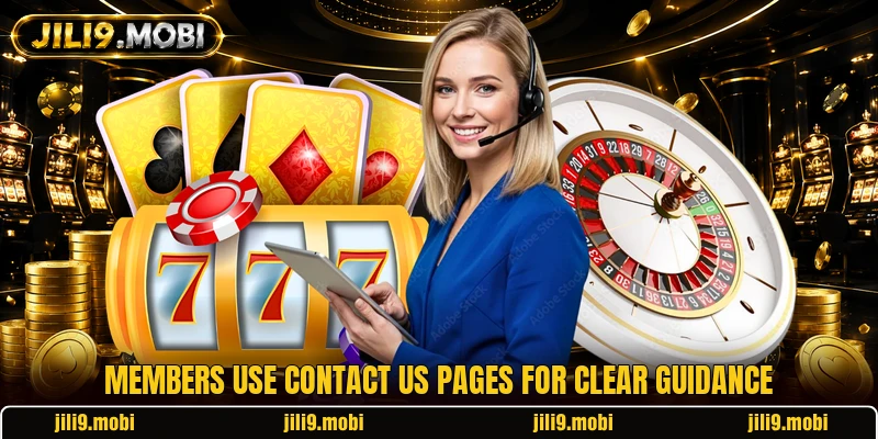 Members use contact us pages for clear guidance