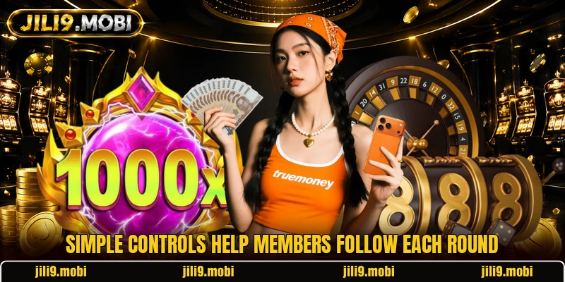 Simple controls help members follow each round